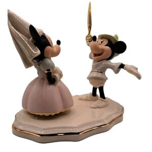 Disney Lenox Mickey and Minnie Medieval Romance Figurine with COA